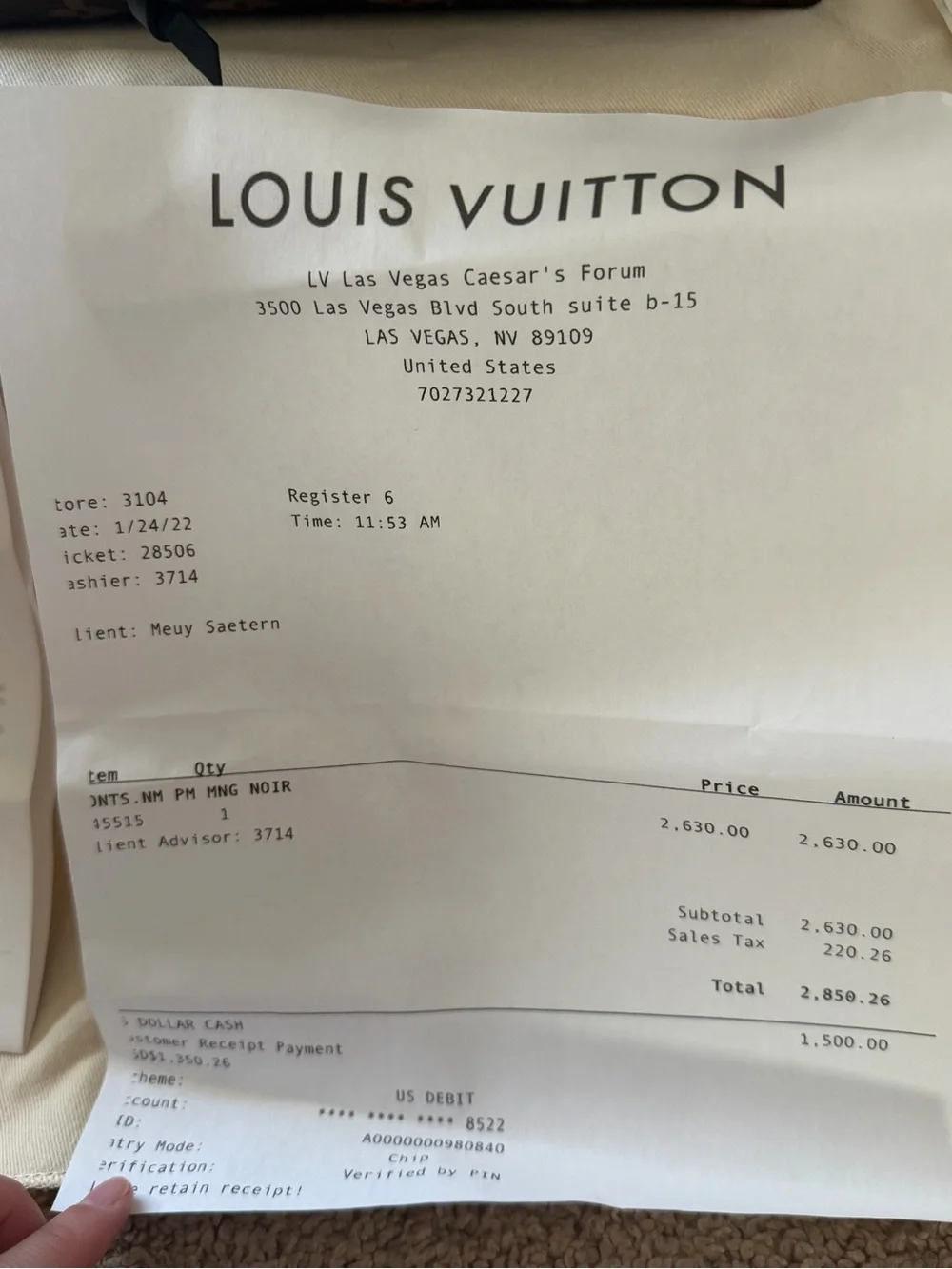 Louis Vuitton Monts Nm Pm Ming Noir